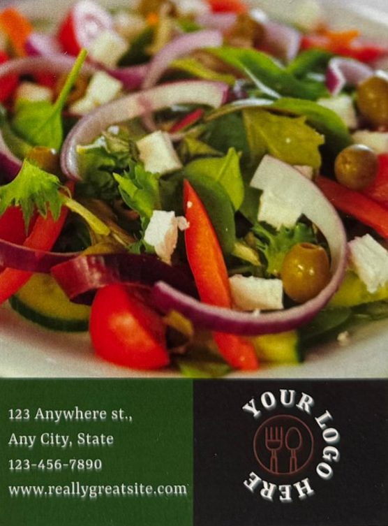Sample ad: Salad restaurant
