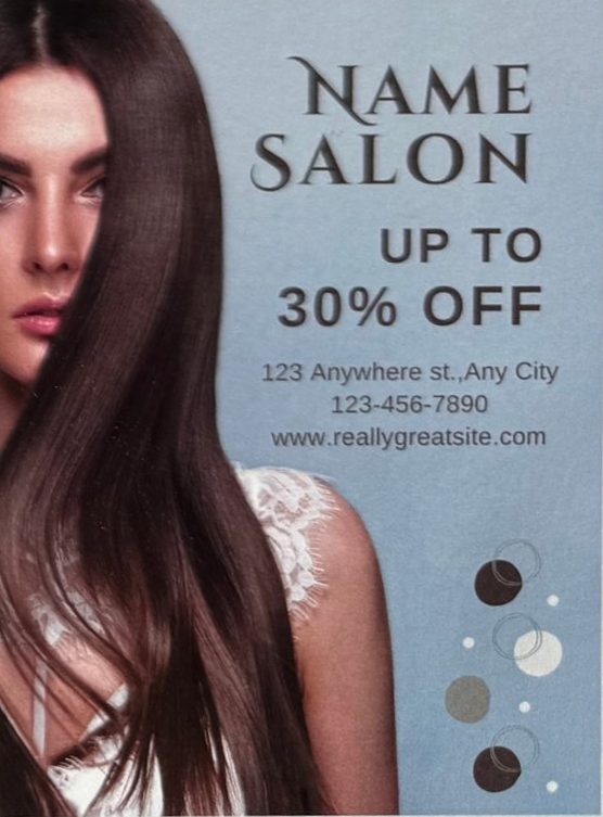Sample ad: Hair salon