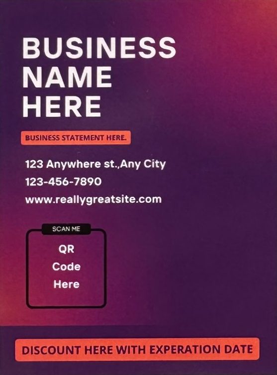 Sample ad: Local business