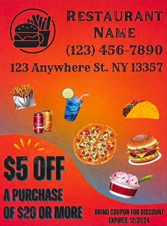 Sample ad: Restaurant