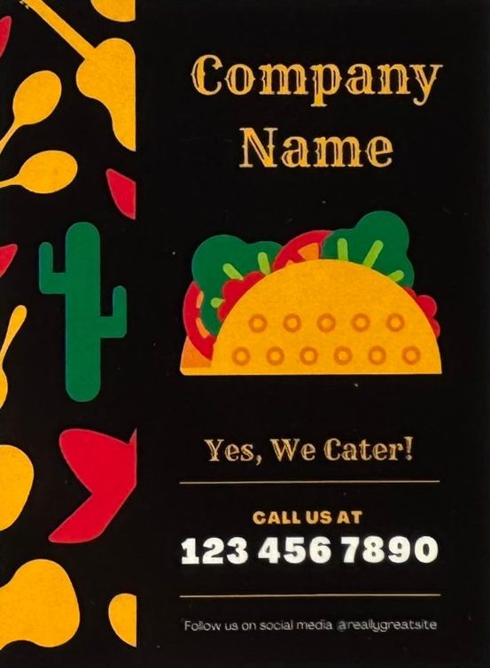 Sample ad: Taco catering